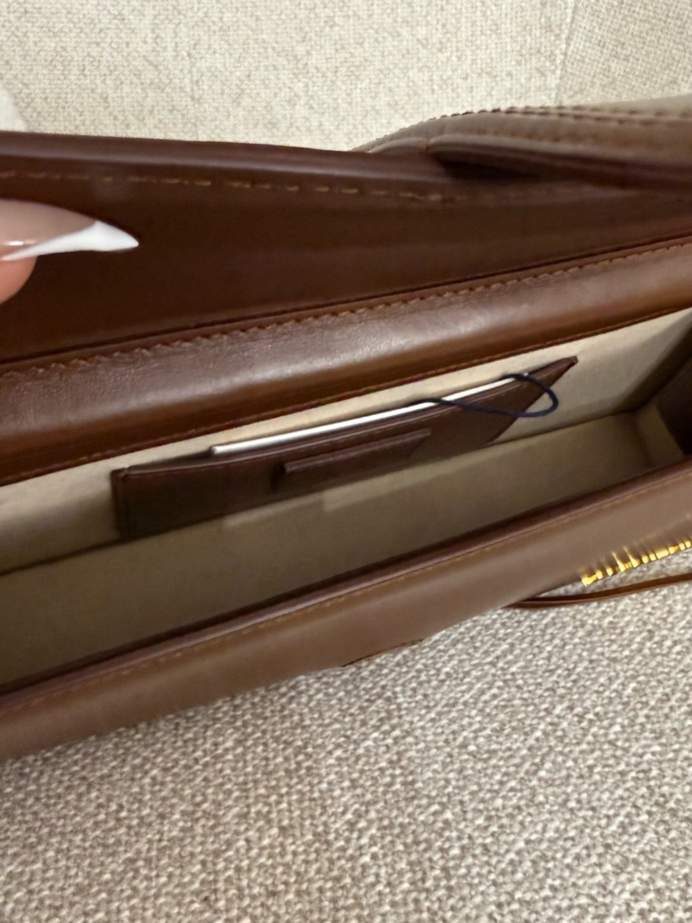 Jacquemus Chocolate Brown Leather Fringe Clutch - Picture 4 of 10